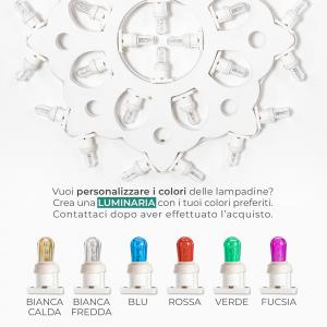 Lampada da Parete in Legno ROSONE con GIGLI Grande 52x52 cm LUMINARIA d'arredo pugliese 28 lampadine - Lampadine Colorate del brand Lupia, categoria: Artigianato salentino > Luminarie Salentine > Luminaria.