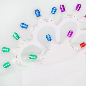 Lampada da tavolo in Legno MARGHERITA DELL'AMORE Arcobaleno mezzo rosone 46x26 cm LUMINARIA d'arredo pugliese 16 lampadine colorate del brand Lupia, categoria: Artigianato salentino > Luminarie Salentine > Luminaria.