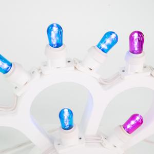 Lampada da tavolo in Legno MARGHERITA DELL'AMORE Arcobaleno mezzo rosone 46x26 cm LUMINARIA d'arredo pugliese 16 lampadine colorate del brand Lupia, categoria: Artigianato salentino > Luminarie Salentine > Luminaria.