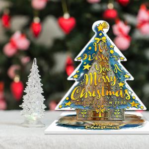 Decorazione natalizia ALBERO di Natale COLOR da tavolo 19x11xH21 cm in legno con stampa del brand Lupia, categoria: Collezioni > CHRISTMAS stile Natale > CHRISTMAS stile Natale.