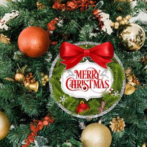 Decorazione natalizia GHIRLANDA DI NATALE Silver da parete o albero, ghirlanda di natale in legno con stampa - 31x31 cm del brand Lupia, categoria: Idee regalo e bomboniere > Oggettistica > Natale.