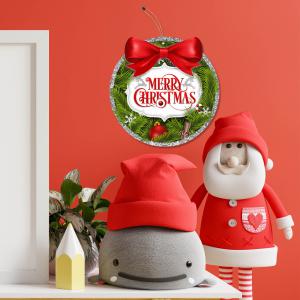 Decorazione natalizia GHIRLANDA DI NATALE Silver da parete o albero, ghirlanda di natale in legno con stampa - 31x31 cm del brand Lupia, categoria: Idee regalo e bomboniere > Oggettistica > Natale.