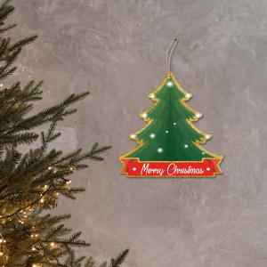 Decorazione natalizia ALBERO DI NATALE Gold da parete o albero, ghirlanda di natale in legno con stampa - 31x31 cm del brand Lupia, categoria: Idee regalo e bomboniere > Oggettistica > Natale.