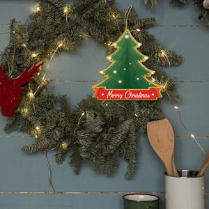 Decorazione natalizia ALBERO DI NATALE Gold da parete o albero, ghirlanda di natale in legno con stampa - 31x31 cm del brand Lupia, categoria: Idee regalo e bomboniere > Oggettistica > Natale.