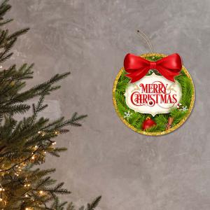 Decorazione natalizia GHIRLANDA DI NATALE Gold da parete o albero, ghirlanda di natale in legno con stampa - 20x20 cm del brand Lupia, categoria: Idee regalo e bomboniere > Oggettistica > Natale.