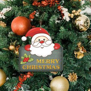 Decorazione natalizia BABBO NATALE Merry Christmas da parete o albero, ghirlanda di natale in legno con stampa - 31x31 cm del brand Lupia, categoria: Idee regalo e bomboniere > Oggettistica > Natale.