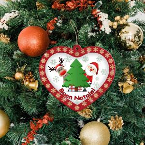 Decorazione natalizia CUORE Buon Natale! da parete o albero, ghirlanda di natale in legno con stampa - 31x31 cm del brand Lupia, categoria: Idee regalo e bomboniere > Oggettistica > Natale.