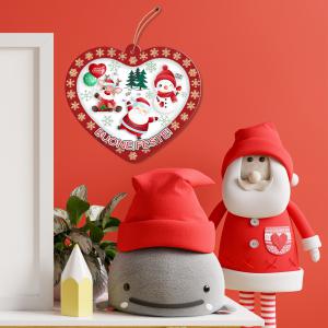 Decorazione natalizia CUORE Buone Feste! da parete o albero, ghirlanda di natale in legno con stampa - 31x31 cm del brand Lupia, categoria: Idee regalo e bomboniere > Oggettistica > Natale.
