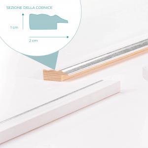 Cornice portafoto da parete Bianca con profilo Argento WHITE SILVER, per foto, stampe artistiche, poster, quadri moderni - 50x70 cm del brand Lupia, categoria: Arredo e decorazioni > Cornici e Portafoto > Cornici portafoto da parete.