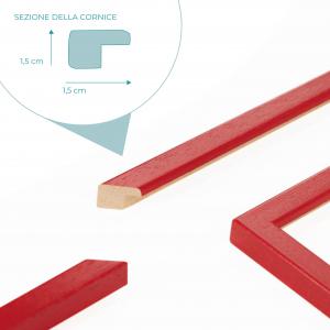 Cornice portafoto in legno da parete BOMBER ROSSA, per foto, stampe artistiche, poster, quadri moderni - 18x24 cm del brand Lupia, categoria: Arredo e decorazioni > Cornici e Portafoto > Cornici portafoto da parete.