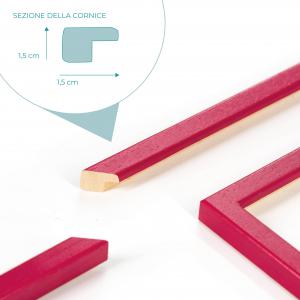 Cornice portafoto in legno da parete BOMBER FUCSIA, per foto, stampe artistiche, poster, quadri moderni - 10x15 cm del brand Lupia, categoria: Arredo e decorazioni > Cornici e Portafoto > Cornici portafoto da parete.