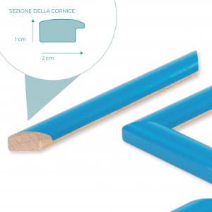 Cornice portafoto in legno da parete PIATTINA BLU, per foto, stampe artistiche, poster, quadri moderni - 18x24 cm del brand Lupia, categoria: Arredo e decorazioni > Cornici e Portafoto > Cornici portafoto da parete.