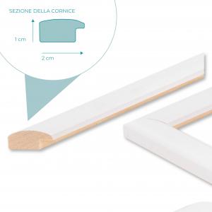 Cornice portafoto in legno da parete PIATTINA BIANCA, per foto, stampe artistiche, poster, quadri moderni - 18x24 cm del brand Lupia, categoria: Arredo e decorazioni > Cornici e Portafoto > Cornici portafoto da parete.