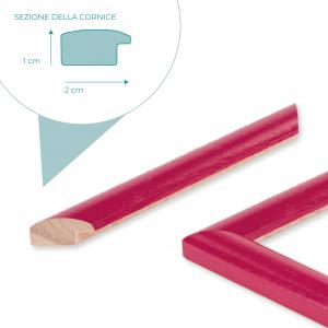 Cornice portafoto in legno da parete PIATTINA FUCSIA, per foto, stampe artistiche, poster, quadri moderni - 10x15 cm del brand Lupia, categoria: Arredo e decorazioni > Cornici e Portafoto > Cornici portafoto da parete.