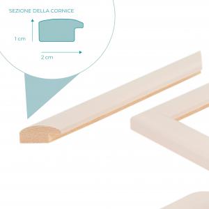 Cornice portafoto in legno da parete PIATTINA BEIGE Avorio Crema, per foto, stampe artistiche, poster, quadri moderni - 10x15 cm del brand Lupia, categoria: Arredo e decorazioni > Cornici e Portafoto > Cornici portafoto da parete.