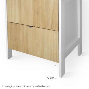 Cassettiera comodino MOBILE ITALY Bianco con 2 CASSETTI in legno 39x29xH45 cm organizer stile moderno minimalista del brand Lupia, categoria: Complementi d'arredo > Mobili, Cassettiere, Bauletti > Mobili, Cassettiere.