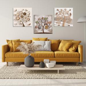 Set 3 pezzi Quadri su tela albero della vita Canvas World 57x57 cm TREE per soggiorno, capezzale camera da letto, cucina, ufficio del brand Lupia, categoria: Arredo e decorazioni > Quadri e Tele > Quadri su tela.