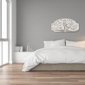 Quadro moderno camera da letto Capezzale Famiglia e Amore FASHION TABLE 50x100 cm ALBERO ABBRACCIO su tavola lavorata del brand Lupia, categoria: Arredo e decorazioni > Quadri e Tele > Quadri su Legno.