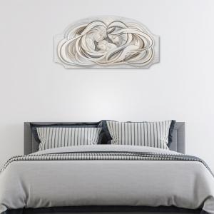 Quadro moderno camera da letto Capezzale Sacra Famiglia 1 FASHION TABLE 50x100 cm su tavola lavorata del brand Lupia, categoria: Arredo e decorazioni > Quadri e Tele > Quadri su Legno.