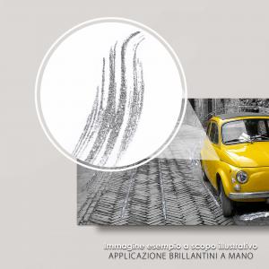 Quadro moderno su tela BRILLANT con Glitter 52x122 cm 500 YELLOW per soggiorno, capezzale camera da letto, ufficio del brand Lupia, categoria: Arredo e decorazioni > Quadri e Tele > Quadri su tela.