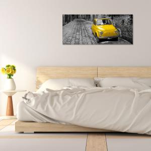Quadro moderno su tela BRILLANT con Glitter 52x122 cm 500 YELLOW per soggiorno, capezzale camera da letto, ufficio del brand Lupia, categoria: Arredo e decorazioni > Quadri e Tele > Quadri su tela.