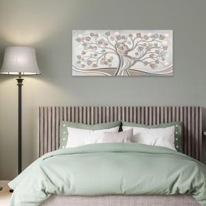 Quadro Moderno su tela materica a rilievo con stampa ALBERO ABBRACCIO 52x122 cm, amore e famiglia, per soggiorno, capezzale camera da letto, ufficio, hotel del brand Lupia, categoria: Arredo e decorazioni > Quadri e Tele > Quadri su tela.