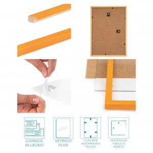 Cornice portafoto in legno da parete BOMBER ARANCIONE, per foto, stampe artistiche, poster, quadri moderni del brand Lupia, categoria: nan, disponibile su Vorreishop.