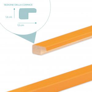 Cornice portafoto in legno da parete BOMBER ARANCIONE, per foto, stampe artistiche, poster, quadri moderni - 15x20 cm del brand Lupia, categoria: Arredo e decorazioni > Cornici e Portafoto > Cornici portafoto da parete.