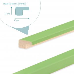 Cornice portafoto in legno da parete BOMBER VERDE, per foto, stampe artistiche, poster, quadri moderni - 24x30 cm del brand Lupia, categoria: Arredo e decorazioni > Cornici e Portafoto > Cornici portafoto da parete.