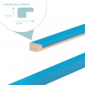 Cornice portafoto in legno da parete BOMBER BLU CELESTE, per foto, stampe artistiche, poster, quadri moderni - 30x40 cm del brand Lupia, categoria: Arredo e decorazioni > Cornici e Portafoto > Cornici portafoto da parete.