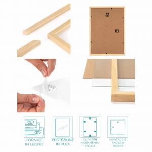 Cornice per PUZZLE Naturale da parete in legno Optical Natural con diverse dimensioni - 27x19 cm del brand Lupia, categoria: Arredo e decorazioni > Cornici e Portafoto > Cornici per Puzzle.