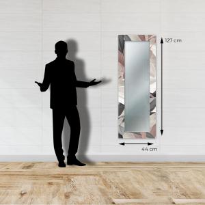 Specchio da parete lungo moderno Mirror Fantasy LEAVES MIX 44x127 cm con cornice stampata, specchiera per camera da letto, soggiorno, ingresso del brand Lupia, categoria: Complementi d'arredo > Specchi e specchiere > Specchi da parete.