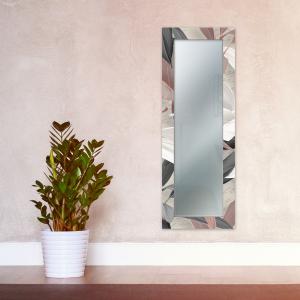 Specchio da parete lungo moderno Mirror Fantasy LEAVES MIX 44x127 cm con cornice stampata, specchiera per camera da letto, soggiorno, ingresso del brand Lupia, categoria: Complementi d'arredo > Specchi e specchiere > Specchi da parete.
