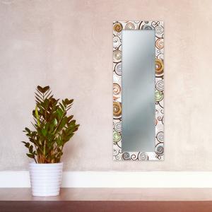 Specchio da parete lungo moderno Mirror Fantasy TREE WHITE 44x127 cm con cornice stampata albero della vita, per camera da letto, soggiorno, ingresso del brand Lupia, categoria: Complementi d'arredo > Specchi e specchiere > Specchi da parete.