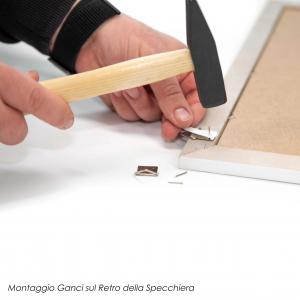 Specchio da parete lungo moderno Mirror Fantasy OLD WOOD 44x127 cm con cornice stampata, specchiera per camera da letto, soggiorno, ingresso del brand Lupia, categoria: Complementi d'arredo > Specchi e specchiere > Specchi da parete.