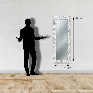 Specchio da parete lungo moderno Mirror Fantasy CALLE WHITE 44x127 cm con cornice stampata, specchiera per camera da letto, soggiorno, ingresso del brand Lupia, categoria: Complementi d'arredo > Specchi e specchiere > Specchi da parete.
