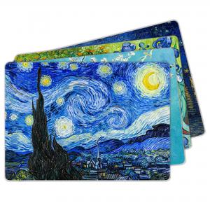 Tovagliette americane lavabili, set da 4 pezzi in PVC rettangolari 31x45 cm, decorate con tema VAN GOGH da tavola del brand Lupia, categoria: Tavola e cucina > Accessori per la Tavola > Tovagliette americane.