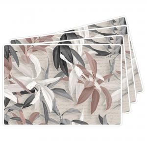 Tovagliette americane lavabili, set da 4 pezzi in PVC rettangolari 31x45 cm, decorate con tema LEAVES MIX del brand Lupia, categoria: Tavola e cucina > Accessori per la Tavola > Tovagliette americane.