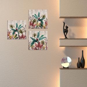 Set 3 pezzi Quadri su tela foglie di banano Canvas Day 38x38 cm BANANA LEAVES BEIGE per soggiorno, capezzale camera da letto, cucina, ufficio del brand Lupia, categoria: Arredo e decorazioni > Quadri e Tele > Quadri su tela.