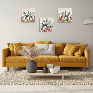 Set 3 pezzi Quadri su tela foglie di banano Canvas Day 38x38 cm BANANA LEAVES BEIGE per soggiorno, capezzale camera da letto, cucina, ufficio del brand Lupia, categoria: Arredo e decorazioni > Quadri e Tele > Quadri su tela.
