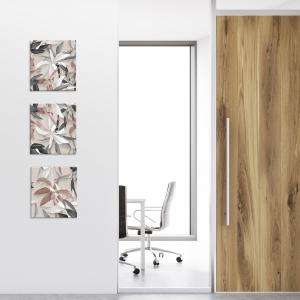 Set 3 pezzi Quadri su tela con foglie toni grigi Canvas Day 38x38 cm LEAVES MIX per soggiorno, capezzale camera da letto, cucina, ufficio del brand Lupia, categoria: Arredo e decorazioni > Quadri e Tele > Quadri su tela.