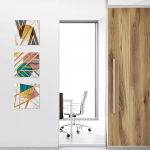 Set 3 pezzi Quadri su tela astratto verde, rosa e oro Canvas Day 38x38 cm GEOMETRIES 1 per soggiorno, capezzale camera da letto, cucina, ufficio del brand Lupia, categoria: Arredo e decorazioni > Quadri e Tele > Quadri su tela.