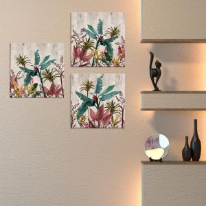 Set 3 pezzi Quadri su foglie di banano Canvas World 57x57 cm BANANA LEAVES BEIGE per soggiorno, capezzale camera da letto, cucina, ufficio del brand Lupia, categoria: Arredo e decorazioni > Quadri e Tele > Quadri su tela.
