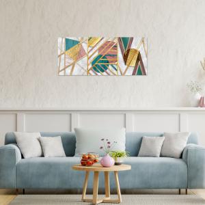Quadro moderno Stampa su Tela CANVAS WORLD 52x122 cm GEOMETRIES 1, geometrie astratte, per soggiorno, capezzale camera da letto, ufficio del brand Lupia, categoria: Arredo e decorazioni > Quadri e Tele > Quadri su tela.