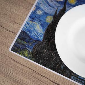 Tovagliette americane lavabili, set da 4 pezzi in PVC rettangolari 31x45 cm, decorate con tema VAN GOGH da tavola del brand Lupia, categoria: Tavola e cucina > Accessori per la Tavola > Tovagliette americane.