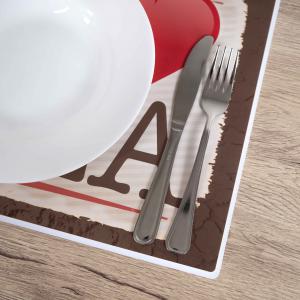 Tovagliette americane lavabili, set da 4 pezzi in PVC rettangolari 31x45 cm, decorate con tema FOOD del brand Lupia, categoria: Tavola e cucina > Accessori per la Tavola > Tovagliette americane.