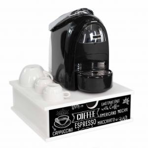 Contenitore Porta Capsule e Cialde caffÃ¨ Cassetto ORGANIZER White BLACKBOARD COFFEE 33x33 cm in legno del brand Lupia, categoria: Collezioni > BLACKBOARD Caffe' stile Lavagna > BLACKBOARD Caffe' stile lavagna.