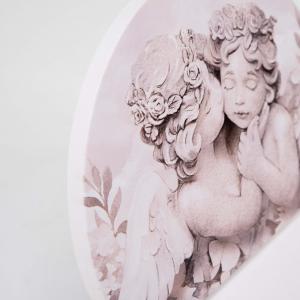 Bomboniera con Scatola bianca Quadretto in legno MEMORY ANGELS IN FLOWER 15x21 cm, idea regalo per Matrimonio Cresima Comunione Battesimo Anniversario Compleanno del brand Lupia, categoria: Idee regalo e bomboniere > Bomboniere > Bomboniere Quadretti.