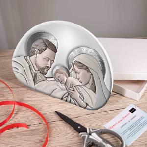 Bomboniera con Scatola bianca Quadro in legno MEMORY Sacra Famiglia THE KISS CERAMIC GREY 29x42 cm, idea regalo per Matrimonio Cresima Comunione Battesimo Anniversario Compleanno del brand Lupia, categoria: Idee regalo e bomboniere > Bomboniere > Bomboniere Quadretti.