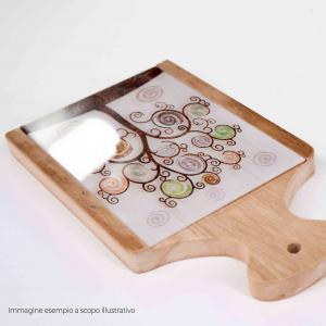 Bomboniera con Scatola bianca TAGLIERE in legno con vetro stampato IL SEGRETO E' 12x21 cm, idea regalo per Matrimonio Cresima Comunione Battesimo Anniversario Compleanno del brand Lupia, categoria: Idee regalo e bomboniere > Bomboniere > Bomboniere Taglieri decorativi.